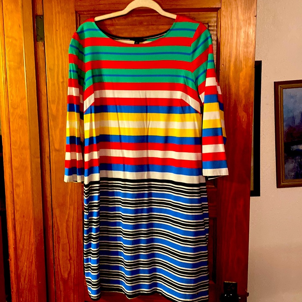 Tommy Hilfiger size large colorful striped dress